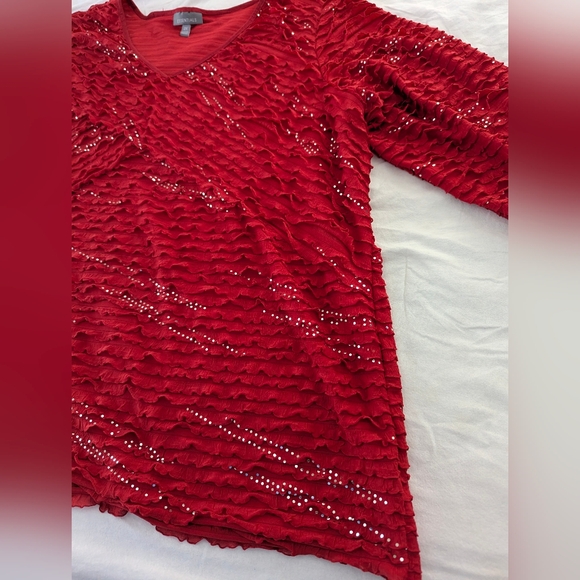 Essentials Ruffled & Sequined Blouse - Picture 7 of 9